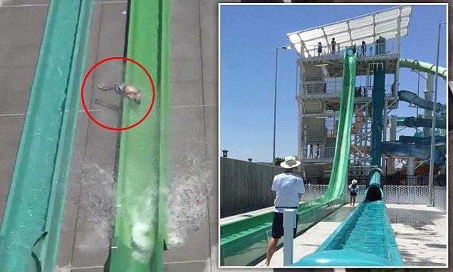 VIDEO / Momentul &icirc;n care un băiat de 10 ani este aruncat dintr-un tobogan, &icirc;ntr-un parc acvatic. &Icirc;n urmă cu un an, un alt copil a fost decapitat, &icirc;n condiții asemănătoare
