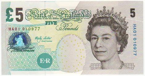 E oficial. Banca Angliei renunță la bancnotele de 5 lire sterline. Vineri este ultima zi în care pot fi folosite!