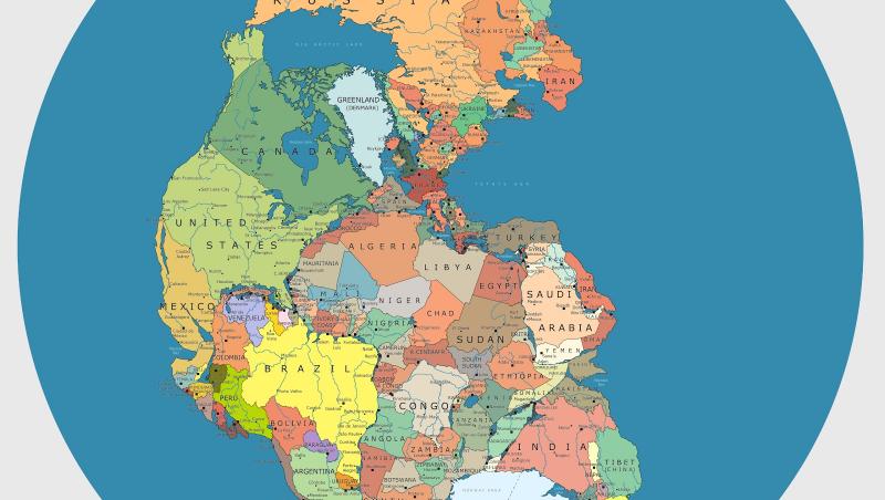 FOTO! Harta care arată cu ce ţări ar fi fost învecinată România în urmă cu 300 de milioane de ani