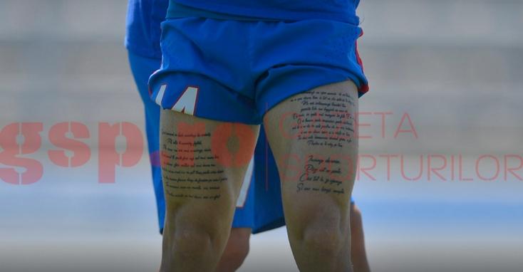 FOTO: Nu mai joacă nimic, dar o dă pe MOTIVAŢIONALE! Gabi Enache a surprins pe toată lumea cu tatuajele de pe picioare