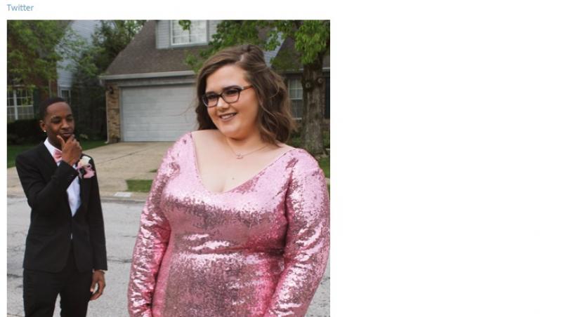 Internetul a râs de ea că e grasă și arată oribil în rochia roz, dar iubitul a dat tuturor o replică de neuitat!