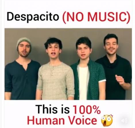 VIDEO! Wow, este 100% voce umană! Cum sună fenomenul ”Despacito” fără negativ: Patru puști au cucerit internetul cu interpretarea lor