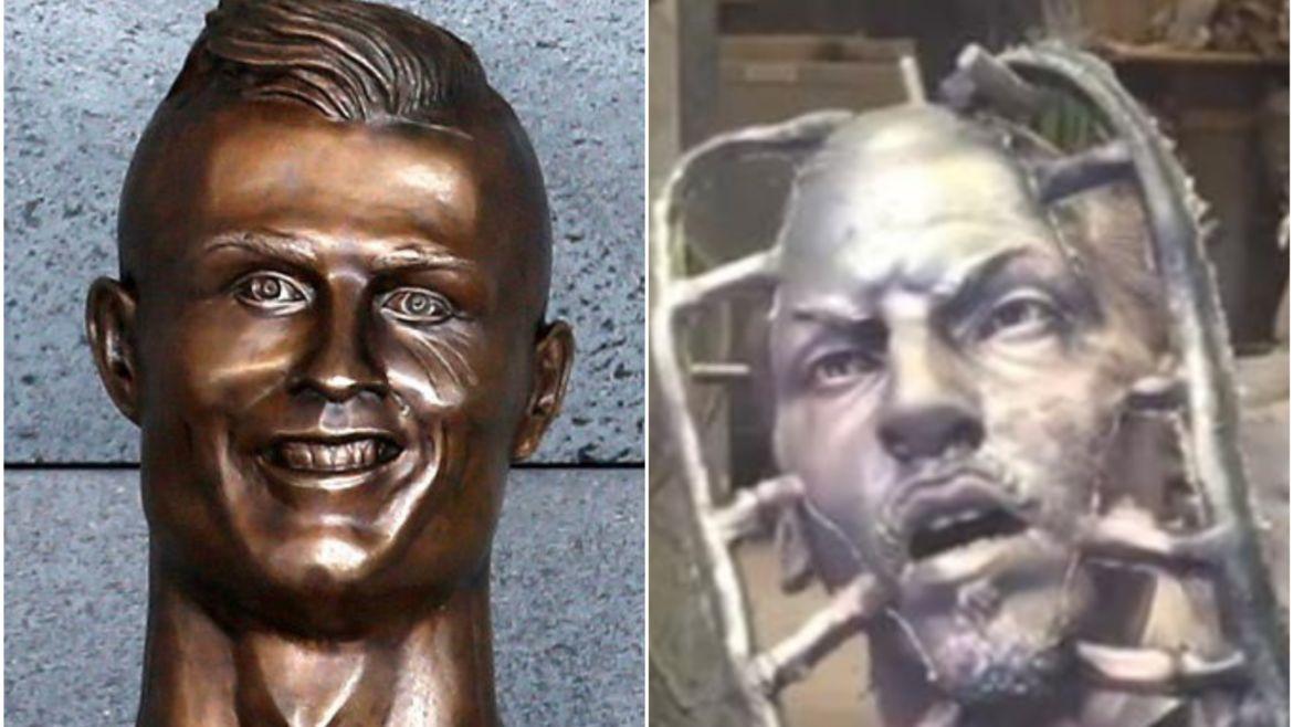 VIDEO: Ai r&acirc;s de statuia lui Ronaldo şi Bale, dar stai să vezi cum arată cea a lui Ibrahimovici! "Aşa se prezintă simbolul Suediei"