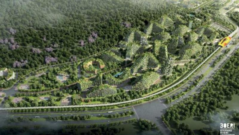 Şmecherie la alt nivel! China construieşte o localitate complet acoperită de verde. Zeci de mii de copaci vor fi plantaţi în “oraşul pădure”