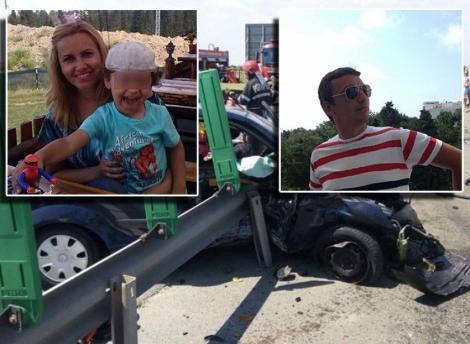Strigăt de ajutor al prietenilor bărbatului care şi-a pierdut soţia şi un picior în cumplitul accident de pe Autostrada Soarelui: ”Ea a murit, Băiatul lor de șase ani va rămâne cu trauma pe veci!”