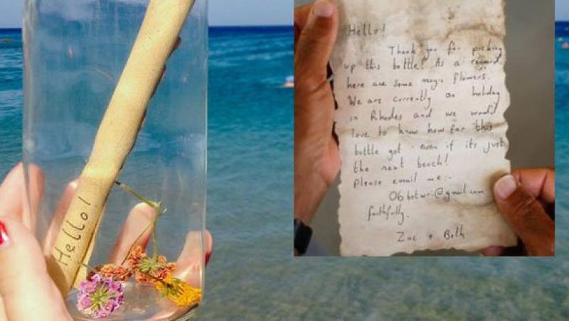 Un pescar din Gaza a găsit pe o plajă cel mai frumos mesaj. Călătoria de 800 de kilometri a sticlei cu 