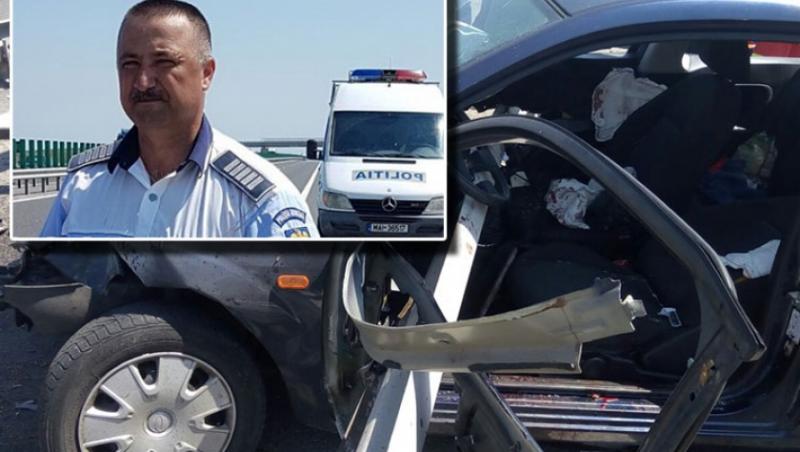 Într-o baltă de sânge, polițistul erou a acordat primul ajutor victimelor tragediei de pe A4, Constanța: 