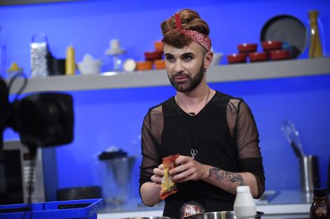 El e Dudu, cunoscut și drept Conchita de România! A venit să facă show la „Chefi la cuțite”! „Îmi place foarte mult să fiu în centrul atenției”