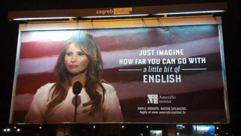 Melania Trump, supărată foc din cauza unui panou publicitar din Croația. A cerut să fie dat jos:  
