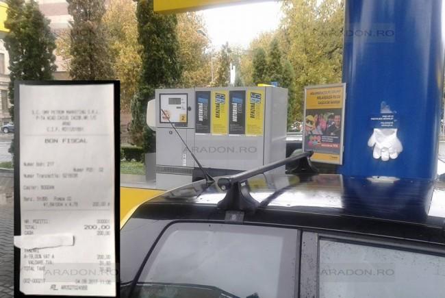 Rezervor de 34 de litri, bon de 42! Un șofer a povestit cum a fost furat la pompă: &rdquo;C&acirc;nd am văzut că nu se mai opreşte, am fost şocat"