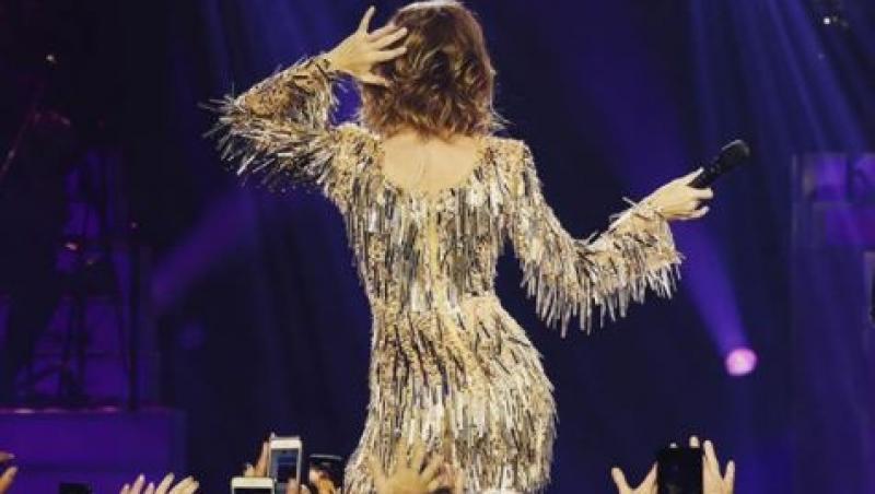 O femeie beată a urcat pe scenă lângă Celine Dion