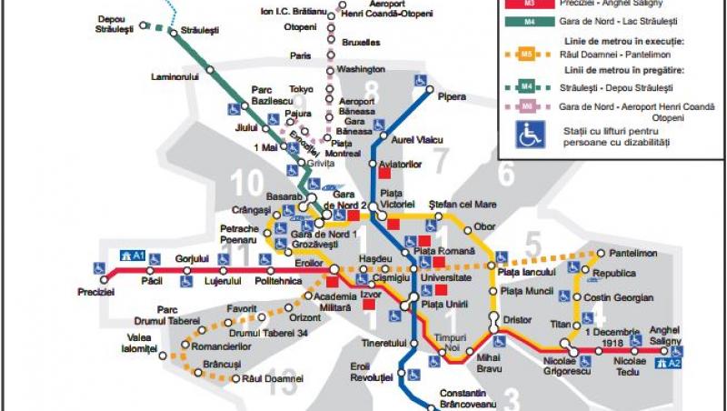 Hartă metrou 1953 vs. hartă metrou 2018. Cum ar fi trebuit să arate traseul subteran al Capitalei