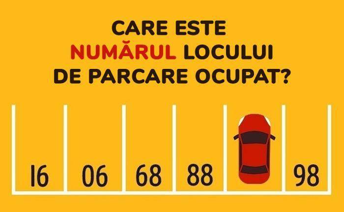 CEL MAI TARE TEST DE LOGICĂ! Care este numărul locului de parcare ocupat?