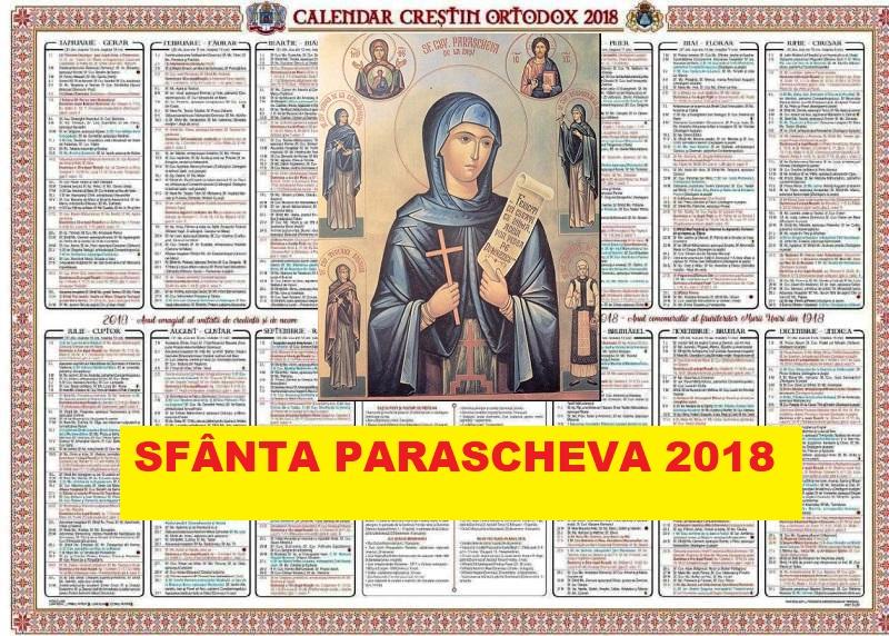 Calendar ortodox octombrie 2018. C&acirc;nd pică sărbatoarea Sf&acirc;nta Parascheva