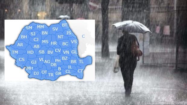Vremea 20 octombrie. Prognza meteo cu ploi masive și frig! C&acirc;nd ninge
