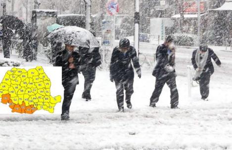 Ciclon polar în România: Vremea se înrăutățește! Autoritățile fac apel către populație să rămână în case