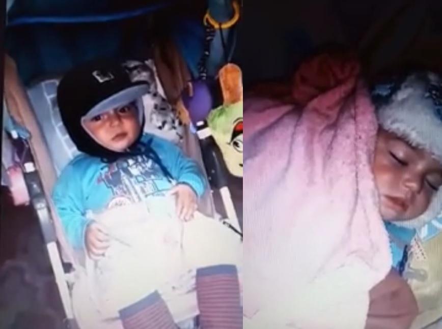 Imagini revoltătoare! Bebeluși gemeni, &icirc;nghețați de frig &icirc;ntr-o stație de autobuz din Ploiești: "Părinții dorm pe bancă"