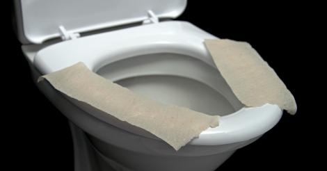 Wow! De ce NU trebuie să acoperi NICIODATĂ vasul de toaletă cu hârtie igienică!