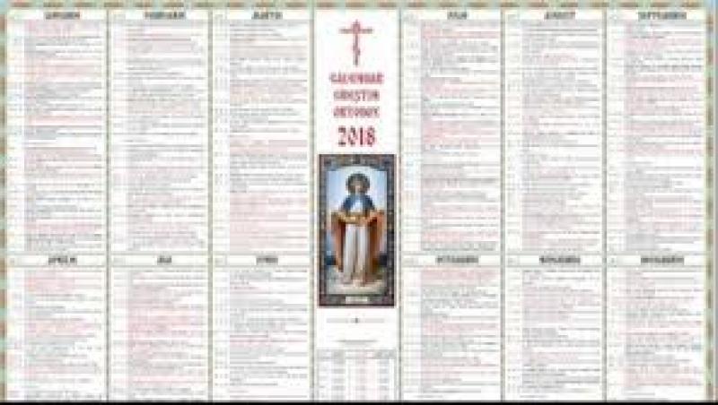 Calendar ortodox 2018. Ce sărbători cu cruce neagră sunt în noiembrie