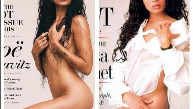 Imagini INCENDIARE!  Fiica lui Lenny Kravitz a pozat nud, exact ca mama ei acum 30 de ani- GALERIE FOTO
