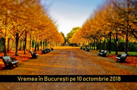Vremea în București 10 octombrie 2018. Temperaturi ridicate
