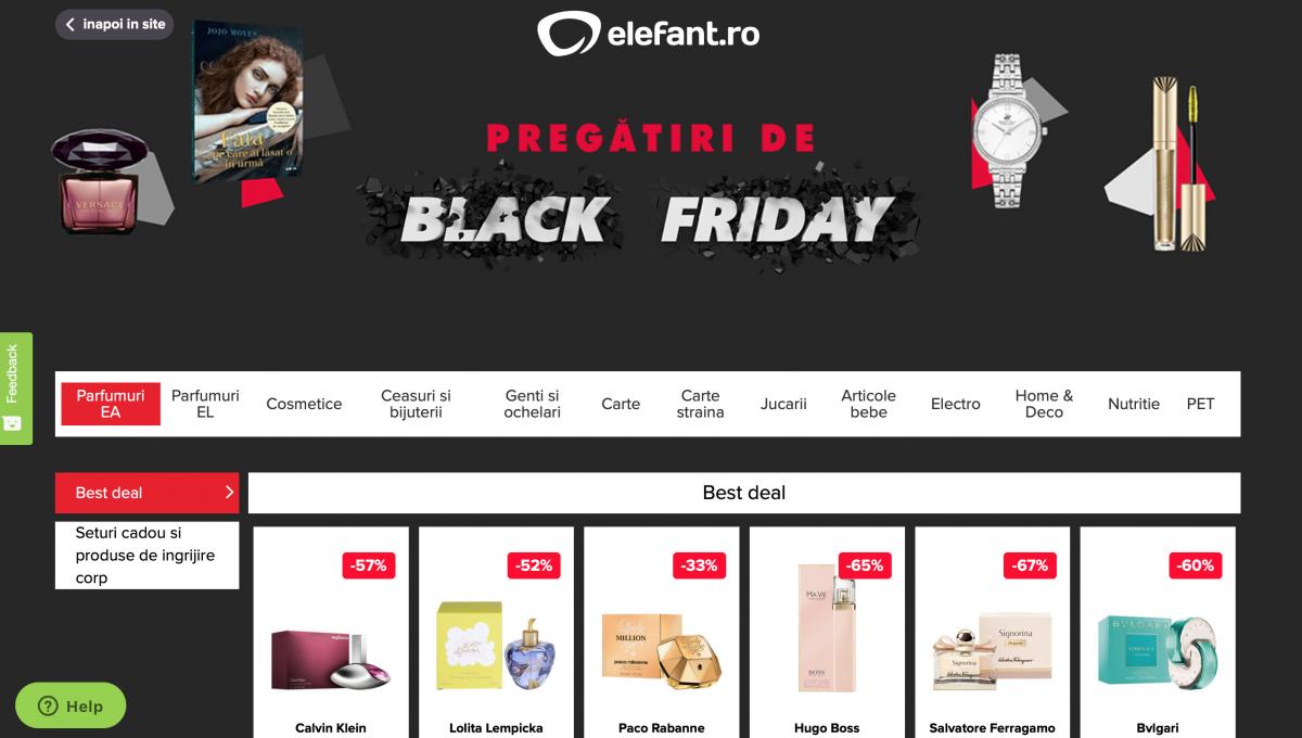 Elefant Black Friday 2018, reduceri de 88%