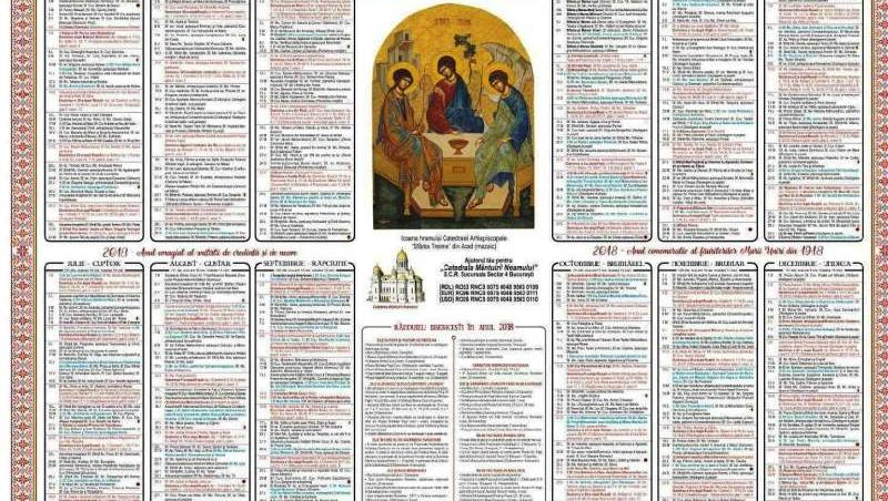 Calendra ortodox 2018. Cruce neagră în calendar. Cui spui La mulți ani