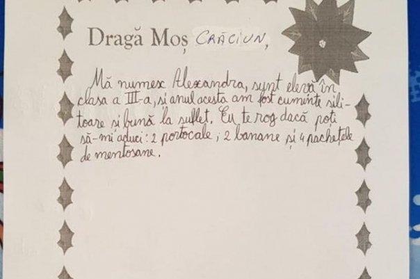 Poți să nu pl&acirc;ngi? Copii săraci, către Moș Crăciun: "Mă numesc Alexandra și te rog, dacă poți, să-mi aduci două portocale..."