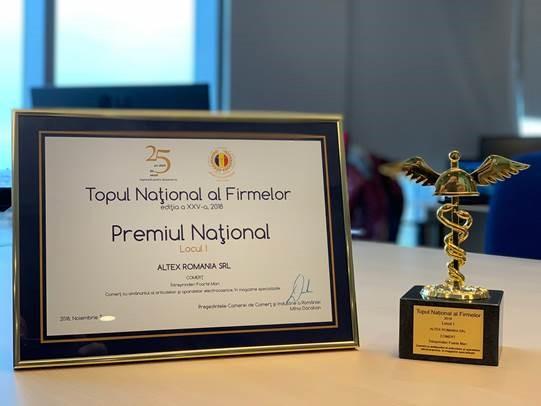 Altex Rom&acirc;nia &icirc;n Topul Național al Firmelor