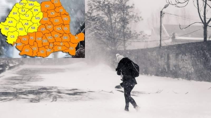 Vremea 17 decembrie. Prognoza meteo anunță lapoviță în București, viscol la munte