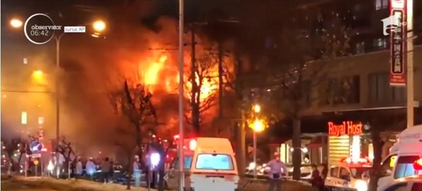42 de oameni au fost grav răniți &icirc;n urma unei explozii puternice &icirc;ntr-un restaurant din Japonia! Flăcările au cuprins și clădirile vecine