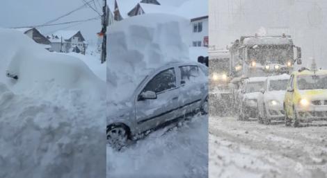 Imagini apocaliptice în România! ANM a emis încă o avertizare meteo. Zăpada a depășit un metru în unele zone și continuă să ningă
