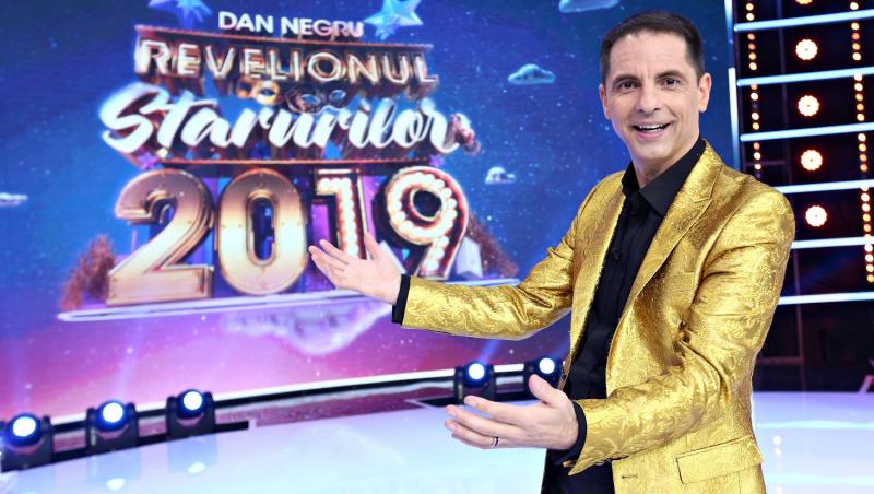 Măști spectaculoase și zeci de vedete la Revelionul Starurilor 2019, prezentat de Dan Negru, la Antena 1