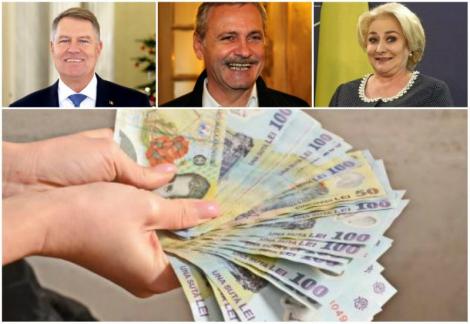 Salariile cresc pentru toți bugetarii. Ce sume colosale vor câștiga Iohannis, Dragnea și Dăncilă în 2019