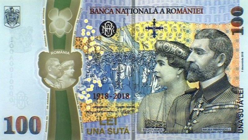 Imagini rare! Cum arată noua bancnotă lansată de BNR cu ocazia Centenarului Marii Uniri! Este prima dată în istorie când apare o astfel de bancnotă