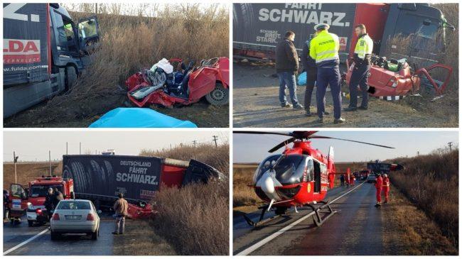 Imagini teribile! &icirc;n urma unui accident rutier! A murit zdrobit: "Pompierii l-au scos bucăți din mașină!"