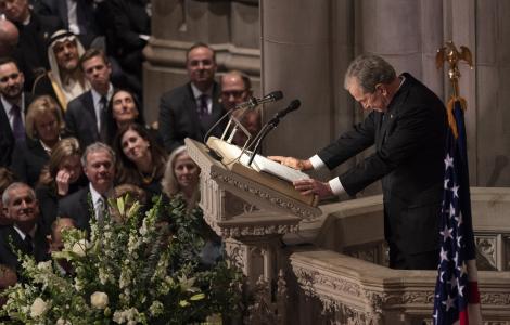 Funeralii naționale în SUA pentru George H.W. Bush. George W. Bush a făcut o dezvăluire emoționantă