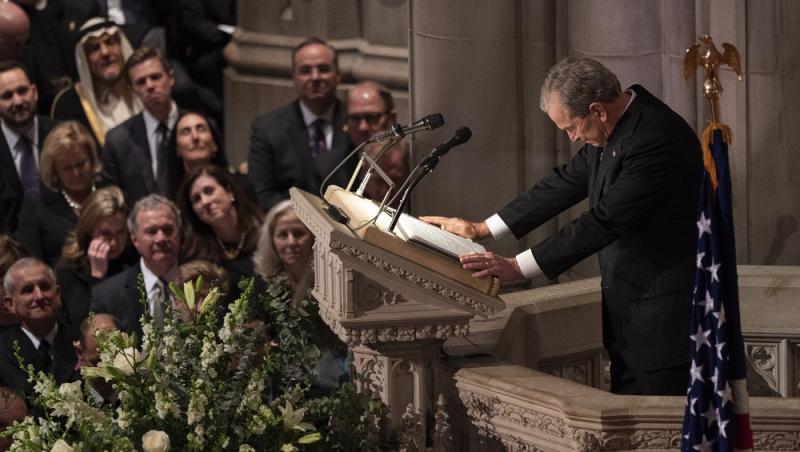 Funeralii naționale în SUA pentru George H.W. Bush. George W. Bush a făcut o dezvăluire emoționantă