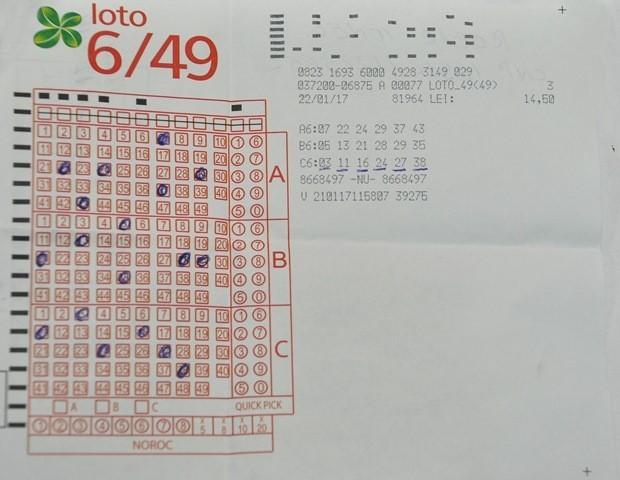 C&acirc;știgătorul la Loto 6/49. A pus m&acirc;na pe o sumă fabuloasă cu doar 14,50 lei!