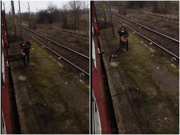 IMAGINI GREU DE PRIVIT! Bărbat, aruncat din tren și snopit &icirc;n bătaie pentru că nu avea bilet. Totul, &icirc;ntr-o gară din Rom&acirc;nia: "C&acirc;tă inima să ai să baţi un om amăr&acirc;t?"