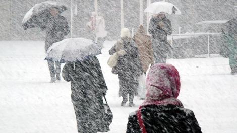 Iarnă în toată regula peste România! În unele zone, stratul de zăpadă a depăşit jumătate de metru