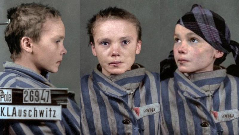 Poţi privi doar dacă eşti puternic! Fotografii şocante cu o tânără închisă la Auschwitz au prins viaţă. “Au lovit-o cu un băţ în cap. Şi-a şters lacrimile şi sângele de pe chip şi a stat cuminte la poză”