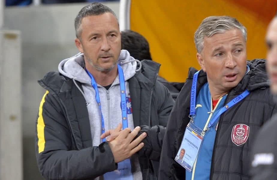 A &icirc;nceput &rdquo;meciul&rdquo; CFR Cluj - FCSB, faza pe atacuri &icirc;ntre oficiali. Dan Petrescu &icirc;l distruge pe Mihai Stoica: &rdquo;Eu nu am făcut niciodată ce a făcut el!&rdquo;