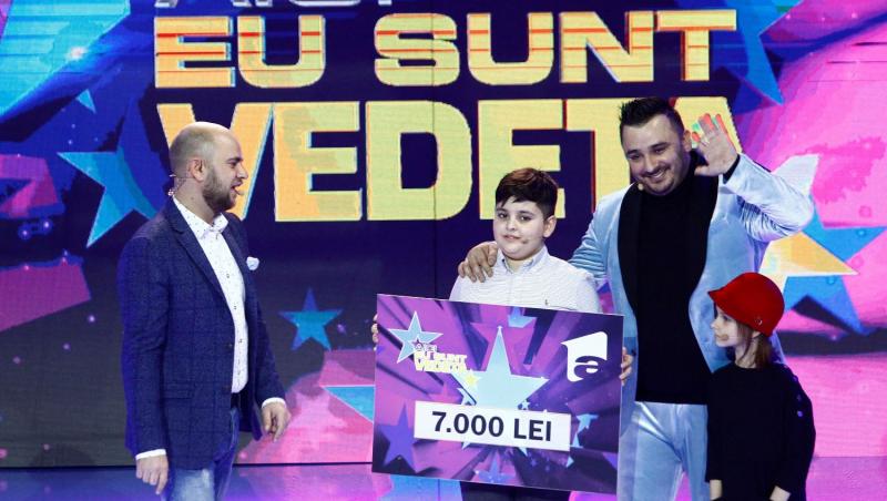 Liviu Guță și copiii săi, Mario și Maria, au donat cei 7.000 de lei câștigați la “Aici eu sunt vedeta” unui băiețel grav bolnav