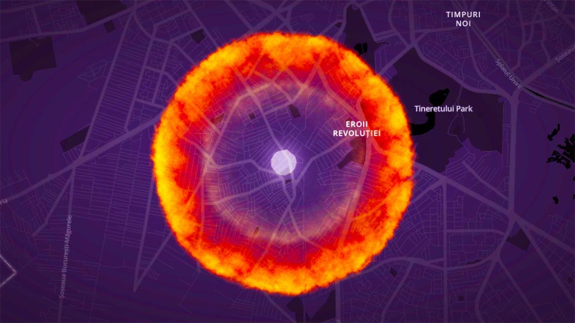 Crezi că Bucureștiul ar rezista unei bombe nucleare? Simulatorul care &icirc;ți arată distrugerile masive