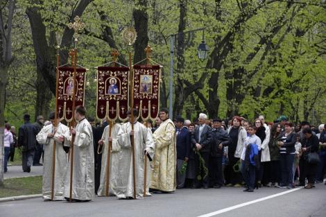 Procesiune ortodoxă de Florii, astăzi, în Capitală. Restricţii de trafic începând cu 15.30