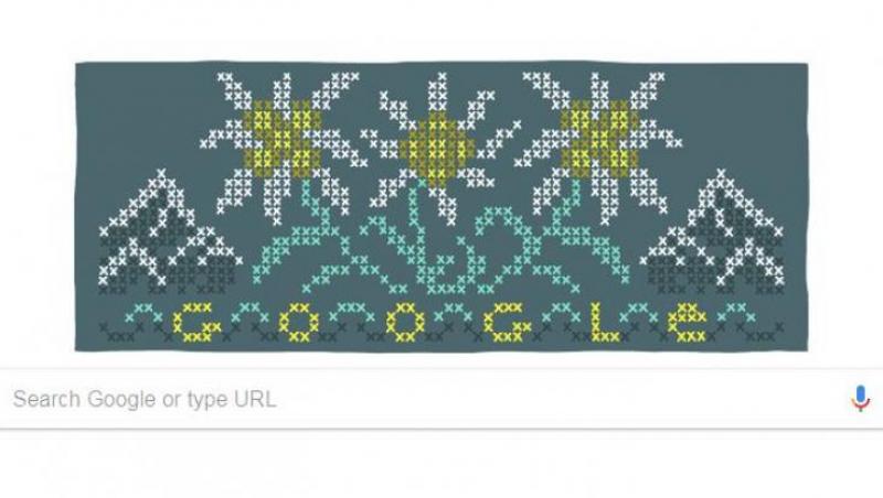 Floarea de colț, sărbătorită de Google prin doodle-ul de astăzi, 5 martie