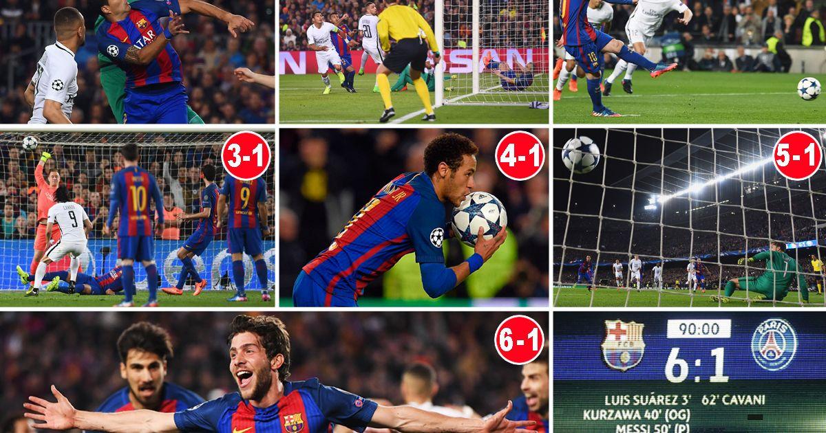 8 Martie 2017, ziua &icirc;n care Barcelona a reușit un miracol &icirc;n fotbal și a &icirc;ntors un rezultat de 0-4 contra lui PSG &icirc;n Liga Campionilor