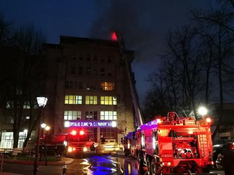 Incendiu puternic la Spitalul de boli cardiovasculare Iaşi! Zeci de pacienți au fost evacuați, iar focul a fost stins după șase ore de intervenție
