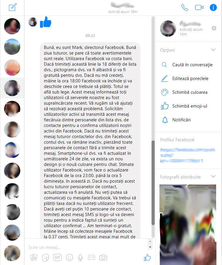 Țeapa care face ravagii pe Facebook! Mesajul acesta e mincinos, spune-le și prietenilor!